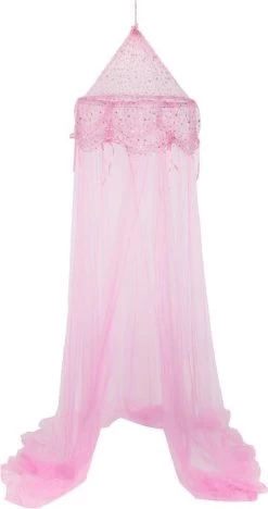 Merkloos Decopatent® Prinsessen Klamboe Kinderkamer - Klamboe Baby Kamer - Klamboe 1 Persoons - Voor Boven Bed - Roze - 60 X 60 X 250 Cm -Babyartikelen Winkel 633x1200