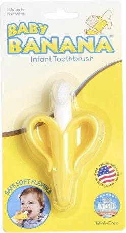 Baby Banaan Tandenborstel/bijtspeeltje – Geel - Baby Tandenborstel - Bij Doorkomende Tandjes - Tandvlees Massage - Babytandenborstel - Peuter Tandenborstel -Babyartikelen Winkel 651x1200