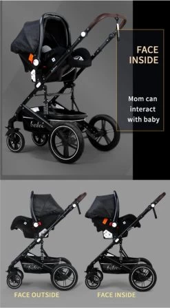 Merkloos 3 In 1 Kinderwagen - Buggy - Opklapbare Wandelwagen - Opvouwbaar - Kinderwagen 3 In 1 - Wandelwagen - Kinderwagens - Kinderwagen 3 In 1 Incl Autostoel - Wandelwagen Baby - Maxi-Cosi -Babyartikelen Winkel 661x1200