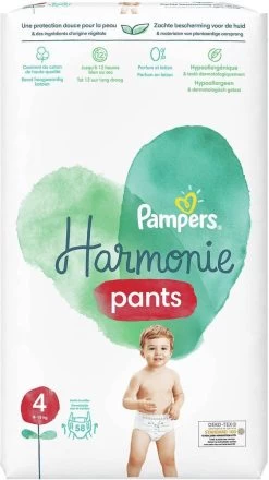 Pampers® Pampers Harmonie Pants Maat 4 (9kg-15kg) - Mega Pack 2 X 64 Luierbroekjes -Babyartikelen Winkel 673x1200 3