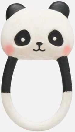 Lanco Rubberen Bijtring - Kori De Panda - Zwart - Wit -Babyartikelen Winkel 681x1200