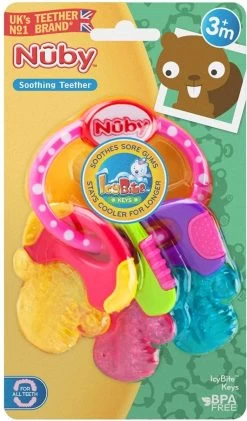 Nûby - IcyBite Koelbijtsleutels - Roze - 3m+ -Babyartikelen Winkel 704x1200