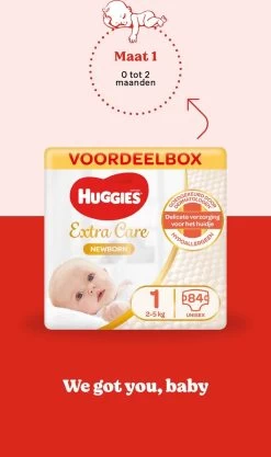 Huggies Luiers - Maat 1 (2 Tot 5 Kg) - 168 (8x21) Stuks - Newborn - Voordeelverpakking -Babyartikelen Winkel 711x1200 4