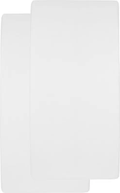 Meyco Uni Molton Stretch Hoeslaken Juniorbed - 2-pack - Wit - 70x140/150cm -Babyartikelen Winkel 746x1200