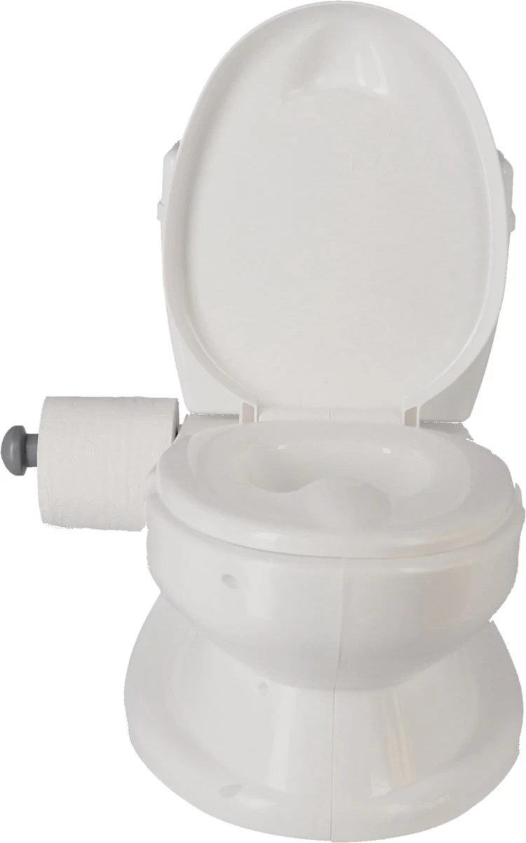 Basic Dolu Educatief Kinder Toilet Met Geluid - Wit 1 Basic Dolu Educatief Kinder Toilet Met Geluid - Wit