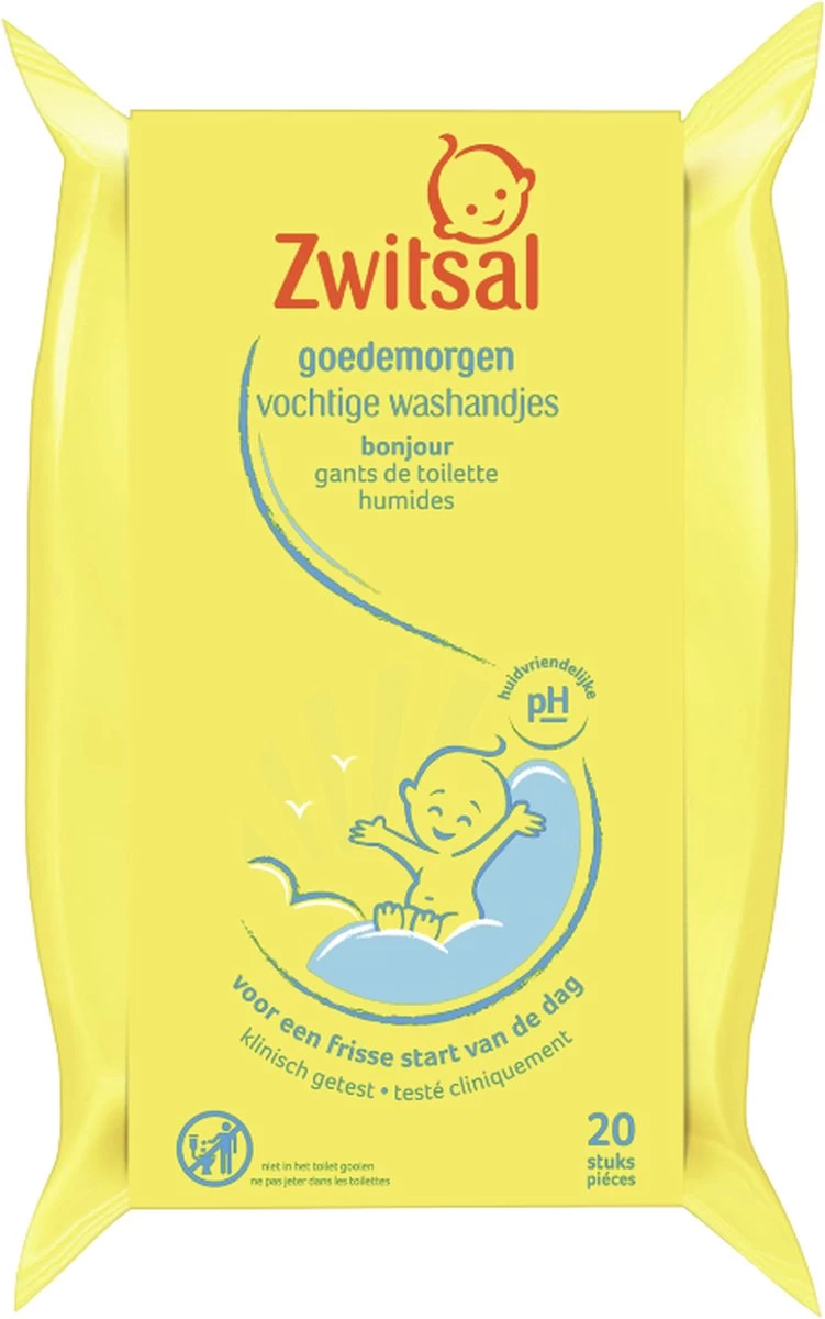 Zwitsal Goedemorgen Baby Vochtige Washandjes - 20 Stuks 7 Zwitsal Goedemorgen Baby Vochtige Washandjes - 20 Stuks - Afbeelding 7