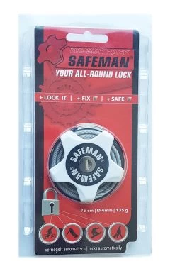 SAFEMAN - Kinderwagen Slot | Mountainbike & Racefiets | Compact & Multifunctioneel | Wit -Babyartikelen Winkel 761x1200