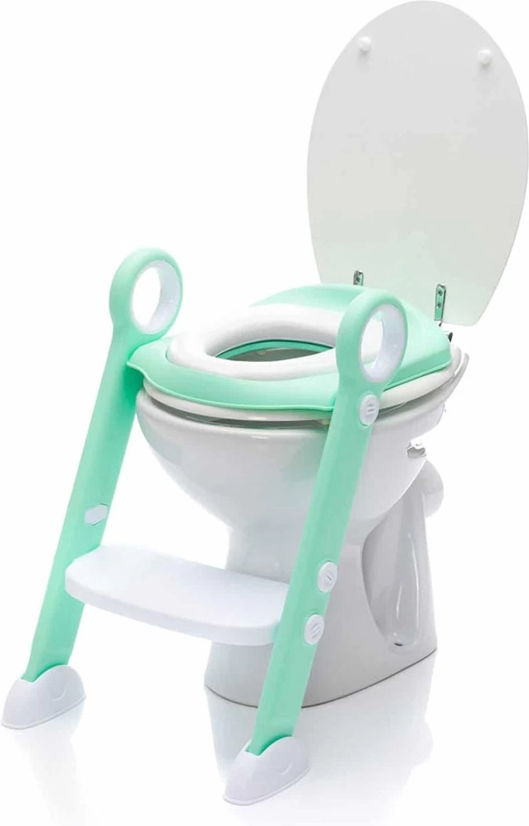 Zavelo Toilet Trainer Met Trapje | Brilverkleiner Met Handvaten En Opstapje | Opvouwbaar Toilet Met Afneembaar Zitje | WC Zindelijkheids Training Voor Jongens/Meisjes | Urinoirs Voor Kind/Peuter Van 2 Tot 7 Jaar | Mint 8 Zavelo Toilet Trainer Met Trapje | Brilverkleiner Met Handvaten En Opstapje | Opvouwbaar Toilet Met Afneembaar Zitje | WC Zindelijkheids Training Voor Jongens/Meisjes | Urinoirs Voor Kind/Peuter Van 2 Tot 7 Jaar | Mint - Afbeelding 8