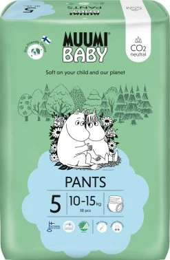 Eco Muumi Baby Luierbroekjes Maat 5 - 10-15 Kg - 40 Stuks - Ecologisch