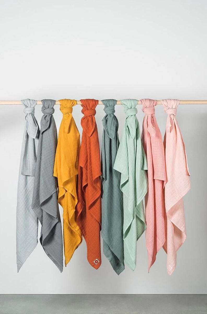 Jollein Hydrofiele Doek Large 115x115cm Bamboe Katoen - Ash Green - 2 Stuks 13 Jollein Hydrofiele Doek Large 115x115cm Bamboe Katoen - Ash Green - 2 Stuks - Afbeelding 13