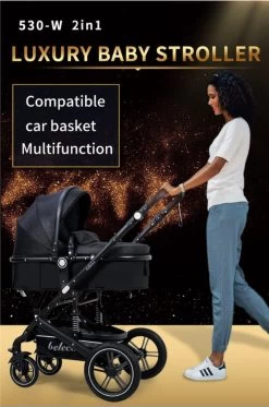 Merkloos 3 In 1 Kinderwagen - Buggy - Opklapbare Wandelwagen - Opvouwbaar - Kinderwagen 3 In 1 - Wandelwagen - Kinderwagens - Kinderwagen 3 In 1 Incl Autostoel - Wandelwagen Baby - Maxi-Cosi -Babyartikelen Winkel 795x1200