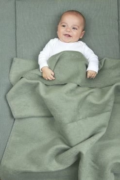 Meyco Uni Ledikant Deken - Forest Green - 100x150cm -Babyartikelen Winkel 800x1200 223