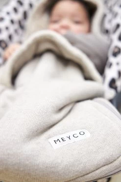 Meyco Knit Basic Voetenzak - Sand Melange -Babyartikelen Winkel 800x1200 63
