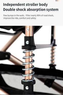 Luxe Kinderwagen 3 In 1 - Wandelwagen - Kinderwagen 3-in-1 Incl Autostoel - Kinderwagen Maxi Cosi – Buggy 3 In 1 - Newborn - Zwart/goud -Babyartikelen Winkel 801x1200 15