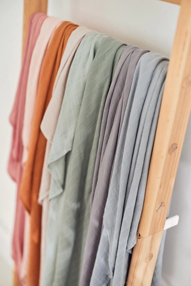 Jollein Hydrofiele Doek Large 115x115cm Bamboe Katoen - Ash Green - 2 Stuks 5 Jollein Hydrofiele Doek Large 115x115cm Bamboe Katoen - Ash Green - 2 Stuks - Afbeelding 5