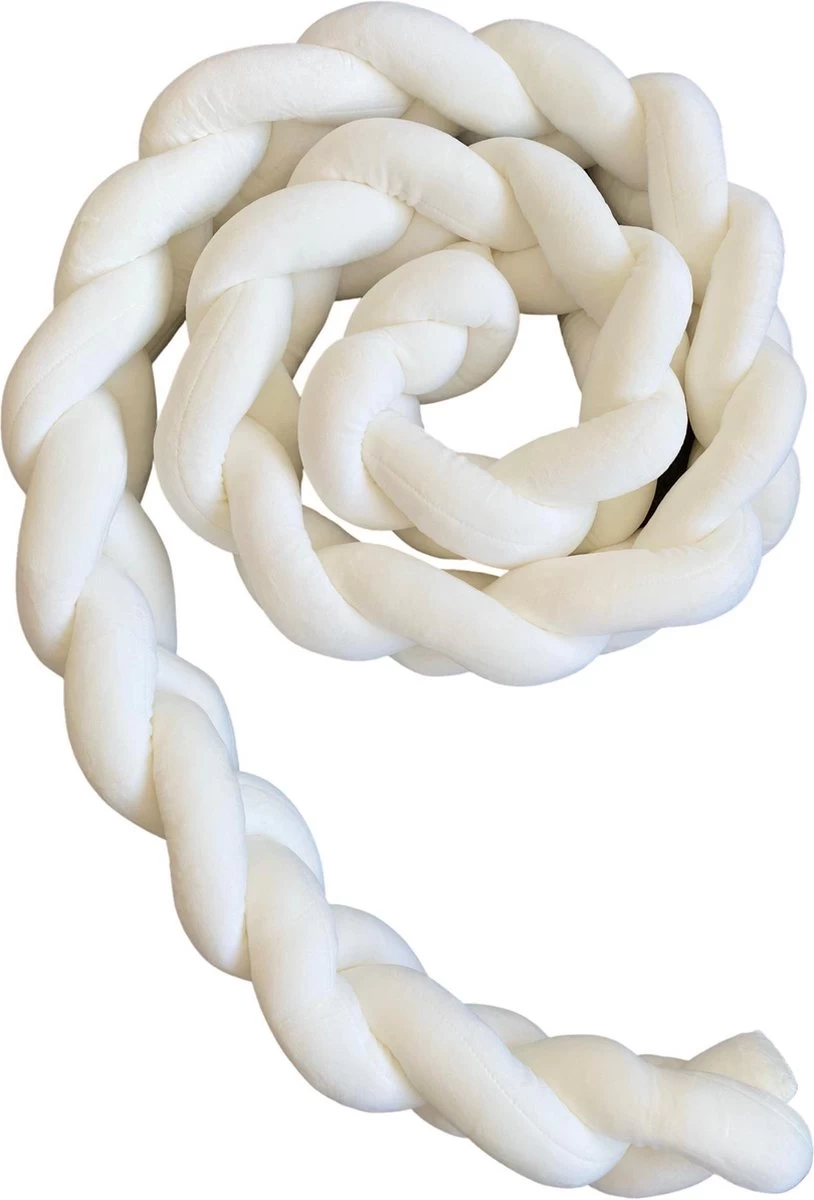 IL BAMBINI Gevlochten Baby Bed Bumper Treccia - Bedomrander - Box Omrander - Hoofdbeschermer - Boxrand - Bedbumper - Stootrand - Boxomrander - (3 Meter) Wit 1 IL BAMBINI Gevlochten Baby Bed Bumper Treccia - Bedomrander - Box Omrander - Hoofdbeschermer - Boxrand - Bedbumper - Stootrand - Boxomrander - (3 Meter) Wit