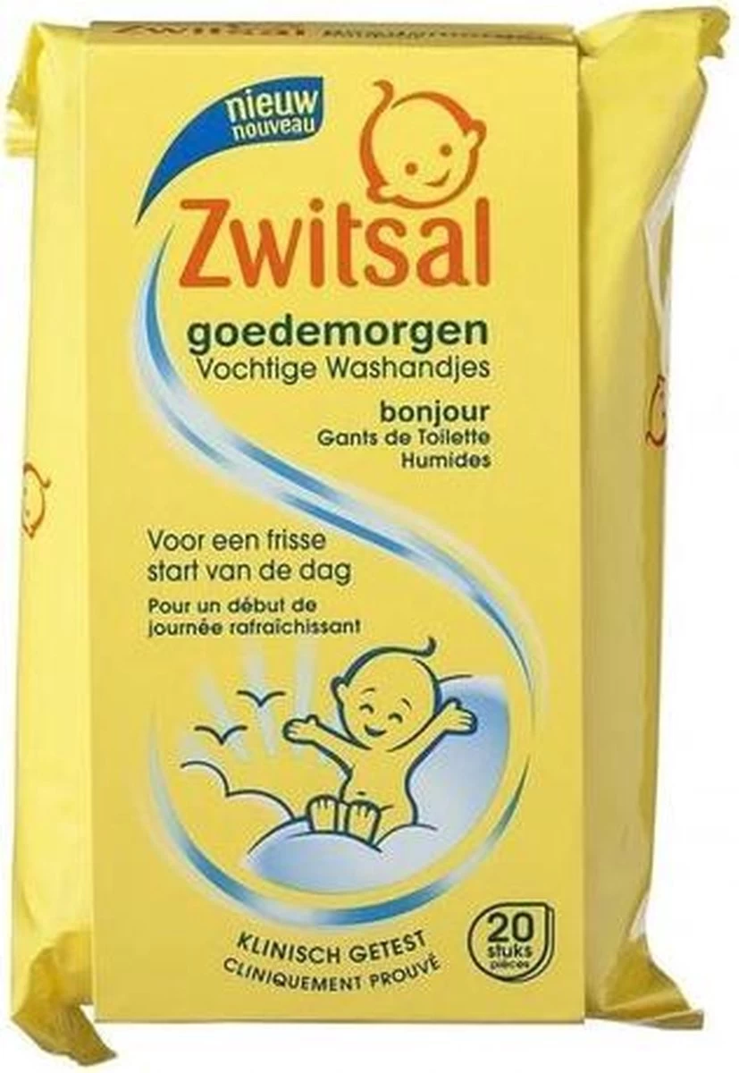 Zwitsal Goedemorgen Baby Vochtige Washandjes - 20 Stuks 9 Zwitsal Goedemorgen Baby Vochtige Washandjes - 20 Stuks - Afbeelding 9