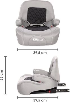 Lorelli Leo Fossil Grey Isofit 22-36 Kg Booster 1007161-2309 -Babyartikelen Winkel 828x1200 5