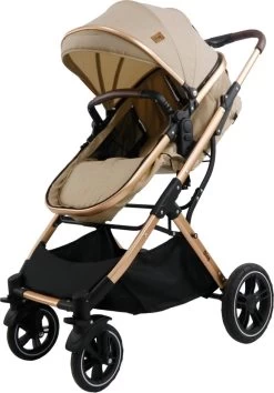 Ding Juna Kinderwagen 3 In 1 - Beige/Rose - Combi Kinderwagen Incl. Autostoel -Babyartikelen Winkel 837x1200 4