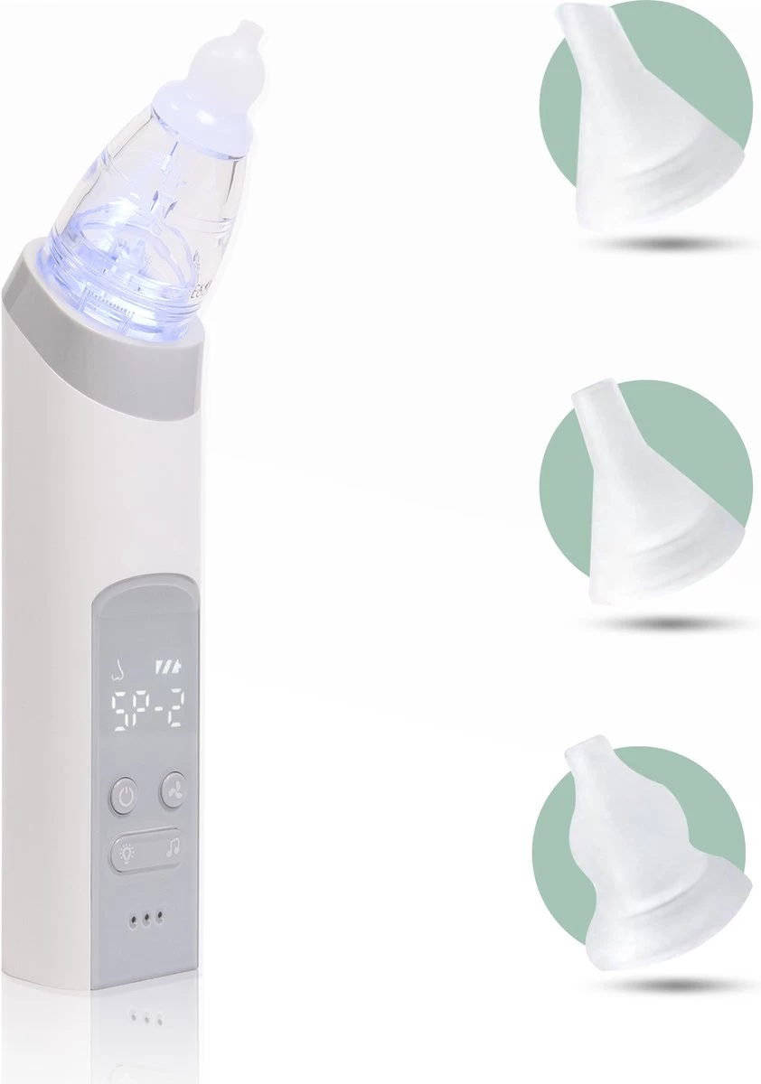 AQUILA Elektrische Neusreiniger Voor Baby En Kinderen - Neuszuiger Baby - Neuspeer - Vrij Van BPA - Oplaadbaar - 3 Standen, Muziek En Licht Voor Afleiding 1 AQUILA Elektrische Neusreiniger Voor Baby En Kinderen - Neuszuiger Baby - Neuspeer - Vrij Van BPA - Oplaadbaar - 3 Standen, Muziek En Licht Voor Afleiding