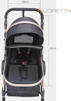 Merkloos Lioretti® Luxe Baby Buggy 3 In 1 | Baby Wagen | Kinderwagen Met Stoel En Wieg | Inklapbaar | Hoge Kwaliteit | Combi | Zwart -Babyartikelen Winkel 849x1200 5