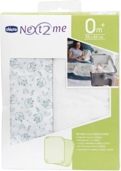 Chicco - Set Van 2 Hoeslakens Blauw Vossenpatroon - Voor Next2Me Wieg -Babyartikelen Winkel 850x1200 3