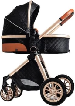 Merkloos Kinderwagen 3-in-1 – Luxe Kinderwagen - Buggy – Wandelwagen - Multifunctioneel – Opklapbaar – Incl. Autostoel – Zwart -Babyartikelen Winkel 852x1200 4