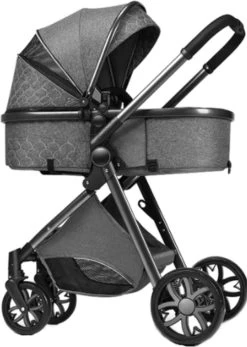 Merkloos Kinderwagen 3-in-1 – Luxe Kinderwagen - Buggy – Wandelwagen - Multifunctioneel – Opklapbaar – Incl Autostoel – Donkergrijs -Babyartikelen Winkel 853x1200 3