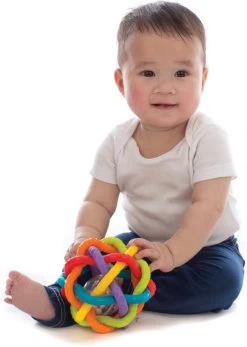 Playgro Buigbare Bendy Ball - Grijp- En Bijtspeelgoed - Incl Rammelaar - Activiteitenbal -Babyartikelen Winkel 854x1200