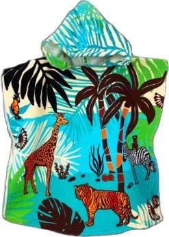 Bad Cape/poncho Voor Kinderen 60 X 120 Cm Microvezel - Bad Poncho's Met Savanne Safari Dieren -Babyartikelen Winkel 856x1200 10