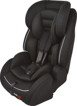 Carkids Verstelbaar Kinderautostoeltje Zwart En Wit | Kinderautostoel Groep 1-2-3 Met Isofix En Top Tether Connector | Kinderen Van 9 Maanden -12 Jaar | 9-36 Kg