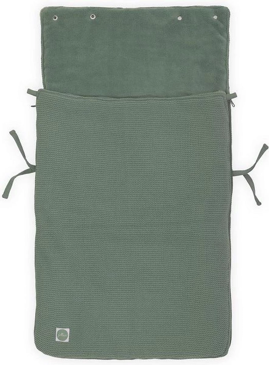 Jollein Voetenzak Voor Autostoel & Kinderwagen - Basic Knit - Forest Green 3 Jollein Voetenzak Voor Autostoel & Kinderwagen - Basic Knit - Forest Green - Afbeelding 3
