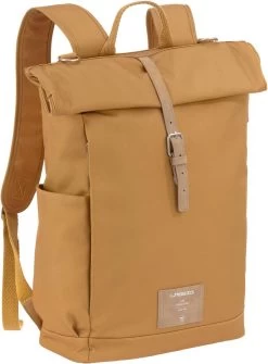 LÄSSIG Luiertas Rolltop Backpack Rugzak Incl Verschoningsmatje - Curry