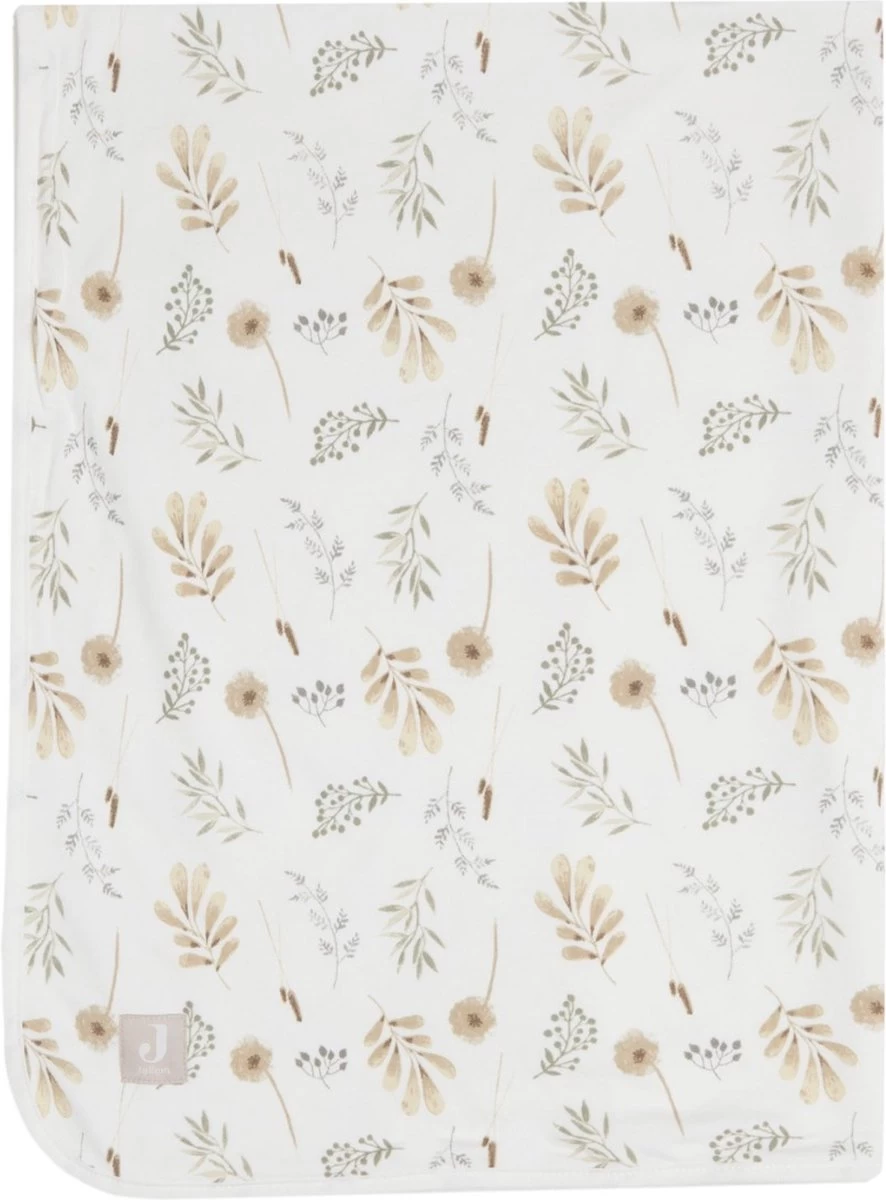Jollein Baby Deken Wieg Jersey 75x100cm - Wild Flowers 1 Jollein Baby Deken Wieg Jersey 75x100cm - Wild Flowers