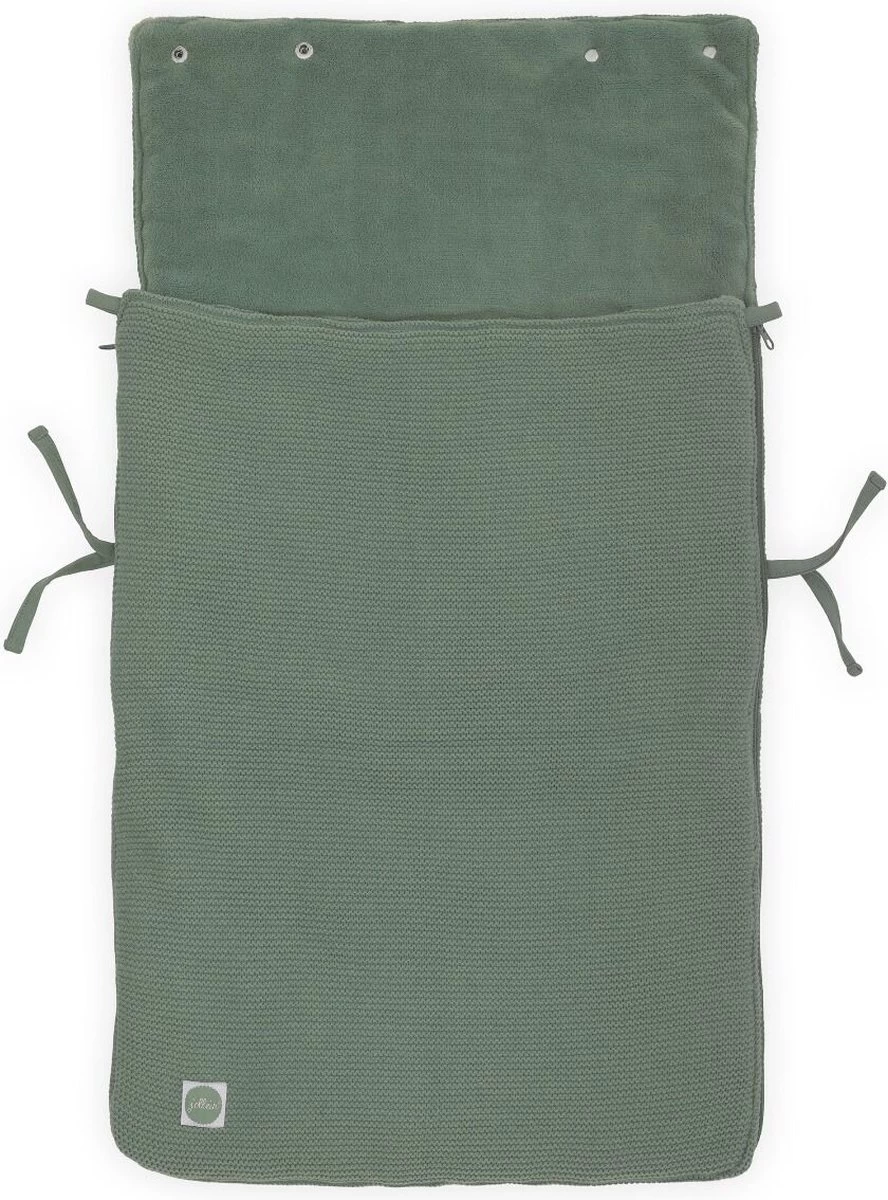 Jollein Voetenzak Voor Autostoel & Kinderwagen - Basic Knit - Forest Green 10 Jollein Voetenzak Voor Autostoel & Kinderwagen - Basic Knit - Forest Green - Afbeelding 10