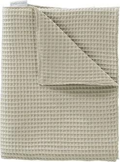 Cottonbaby - Wiegdeken - Wafel - Lichtgrijs - 75x90 Cm