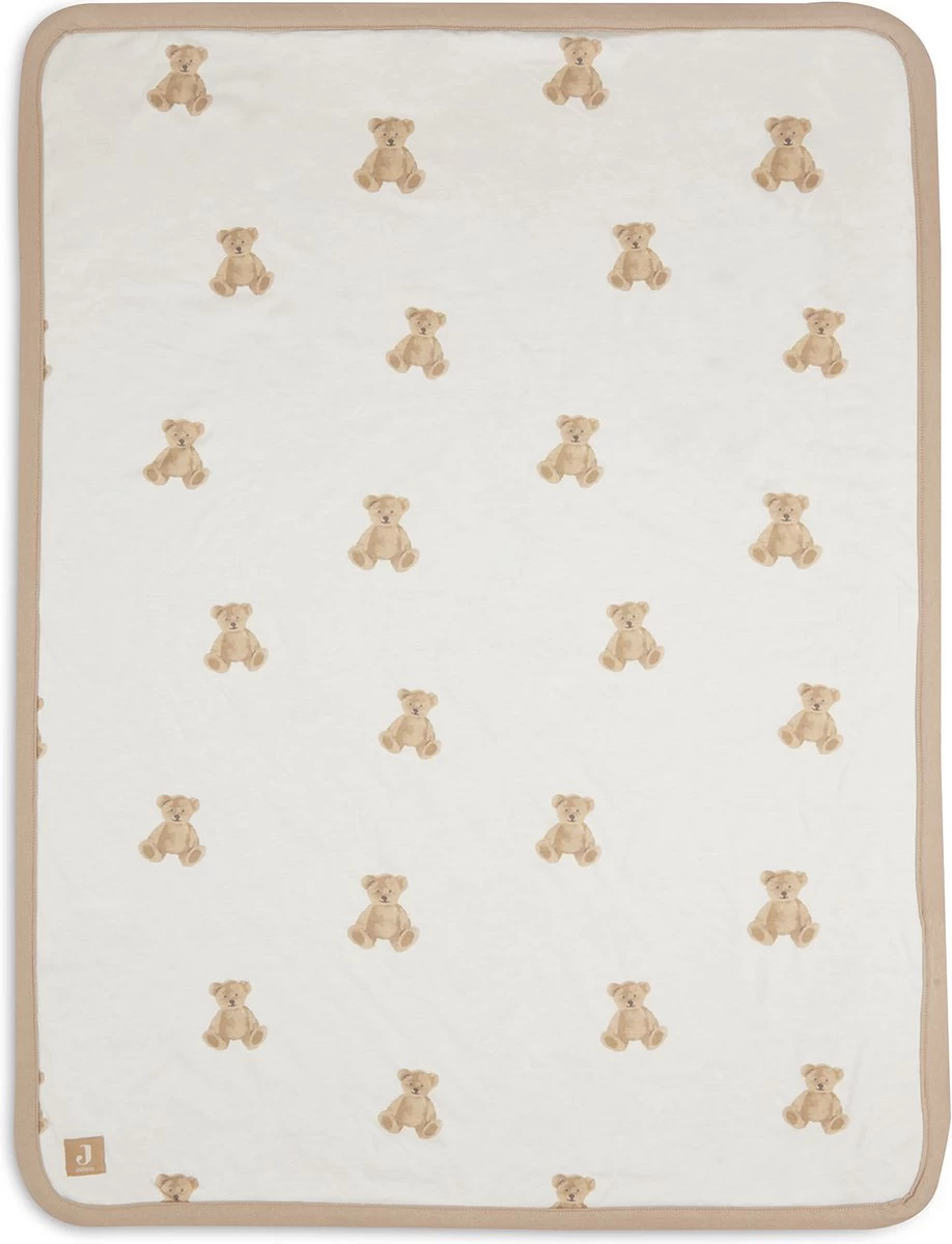 Jollein Baby Deken Ledikant Jersey 100x150cm - Teddy Bear 3 Jollein Baby Deken Ledikant Jersey 100x150cm - Teddy Bear - Afbeelding 3