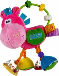 Playgro Clip Clop Rammelaar - Roze - Activiteitenspeeltje - Kraamkado -Babyartikelen Winkel 931x1200
