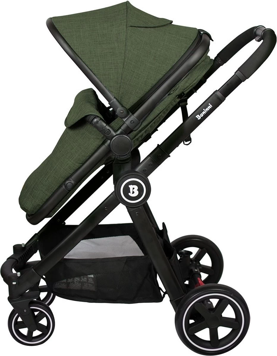 Baninni Kinderwagen Otto 3 In 1 Olive Green 5 Baninni Kinderwagen Otto 3 In 1 Olive Green - Afbeelding 5