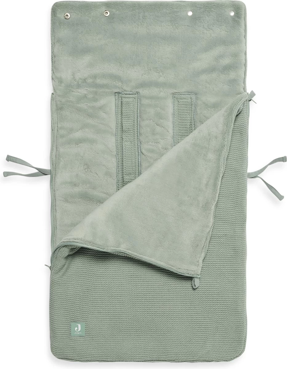 Jollein Voetenzak Voor Autostoel & Kinderwagen - Basic Knit - Forest Green 7 Jollein Voetenzak Voor Autostoel & Kinderwagen - Basic Knit - Forest Green - Afbeelding 7