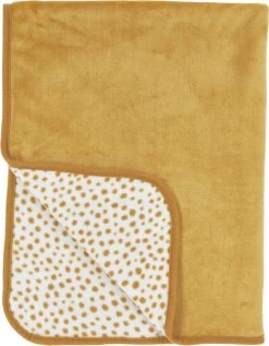 Meyco Reisdeken Fleece Cheetah - Honey Gold - 75x100cm