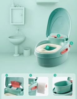 Housie 3-in-1 Plaspotje – Plaspotje Kind – Potje Peuter – Potje Met Deksel – WC Potje Peuter – WC Verkleiner – Opstapje - Groen -Babyartikelen Winkel 934x1200 6