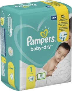 PampersĀ® Pampers Baby Dry Newborn Maat 1 - 21 Stuks