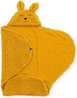 Jollein Wikkeldeken Bunny 100x105cm - Mustard -Babyartikelen Winkel 946x1200 1