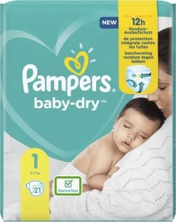 Pampers® Pampers Baby Dry Newborn Maat 1 - 21 Stuks -Babyartikelen Winkel 953x1200