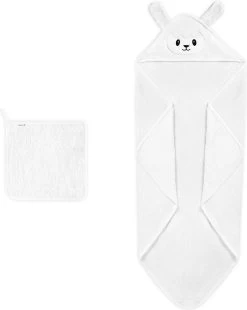 Navaris Badcape Met Capuchon Voor Baby - Set Met Badcape En Washandje - 100% Bamboe - Voor Baby's Van 0-12 Maanden - Oeko-tex Gecertificeerd - Schaap -Babyartikelen Winkel 956x1200 2