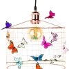 Hanglamp Kinderkamer Met Vlinders-KOPER-Kinder Hanglampen-Hanglamp Kinderkamer Koperkleurig-lamp Met Vlinders-vlinderlamp-lamp Babykamer-lamp Kinderkamer-lamp Meisjeskamer-Ø30cm.