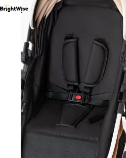 Merkloos BrightWise® Luxe Kinderwagen 3 In 1 Voldoet Aan Alle Europese Veiligheidscertificaten - Wandelwagen - Kinderwagen 3-in-1 Incl Autostoel - Kinderwagen Maxi Cosi – Buggy 3 In 1 - Newborn - Leer - Bruin -Babyartikelen Winkel 960x1200 5