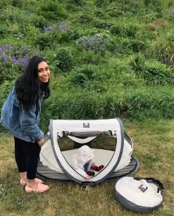 Deryan Peuter Luxe Campingbedje – Inclusief Zelfopblaasbare Matras - Cream -Babyartikelen Winkel 967x1200 3