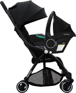 Hamilton By Yoop S1 Plus Buggy Met Monteerbare Zeno Plus Draagwieg - Nieuw En Hoger 2023 Model - Premium Budget Stroller Met One Hand Folding Technologie – Zwart - Licht, Verstelbaar, Wendbaar En Geschikt Van 0 Maanden Tot 4 Jaar – Inclusief Adapter